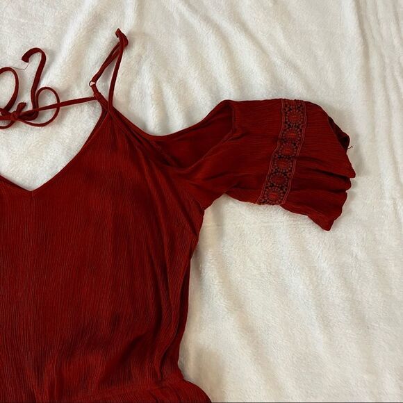 ROMPER! Mossimo Jumper Size L EUC like new Burnt Orange - Picture 4 of 7